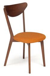 Стул мягкое сиденье/ цвет сиденья - Оранжевый, MAXI (Макси) , коричневый